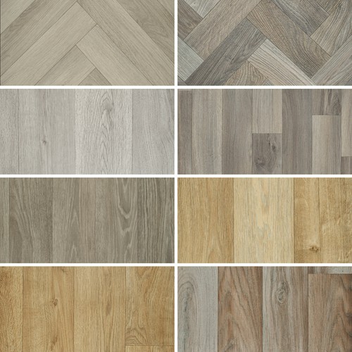 Vinyl flooring lino - lino, wood